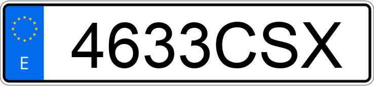 Numer rejestracyjny 4633CSX posiada VOLKSWAGEN POLO