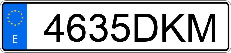 Numer rejestracyjny 4635DKM posiada RENAULT KANGOO