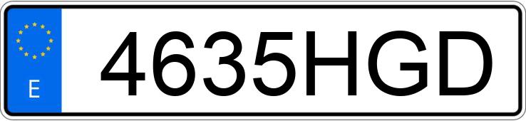 Numer rejestracyjny 4635HGD posiada SEAT LEON