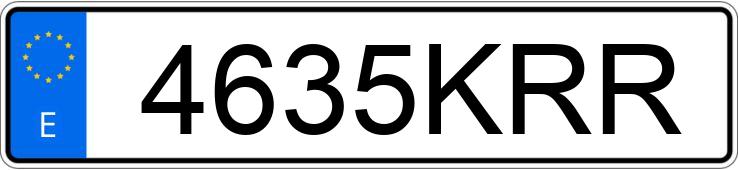 Numer rejestracyjny 4635KRR posiada MERCEDES A (177)