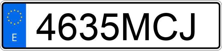 Numer rejestracyjny 4635MCJ posiada MG ZS