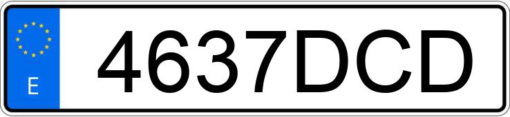 Numer rejestracyjny 4637DCD posiada PEUGEOT 307