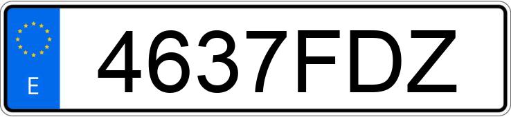 Die Registrierungsnummer 4637FDZ hat BMW SERIE 3