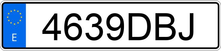 Numer rejestracyjny 4639DBJ posiada OPEL ASTRA