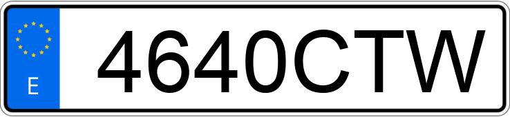 Registreringsnummeret 4640CTW har BMW SERIE 5