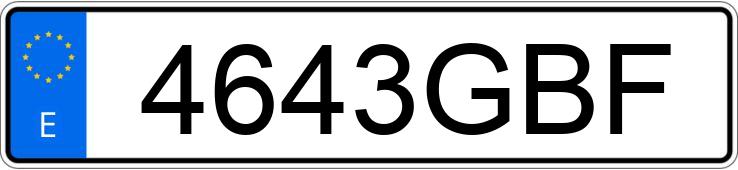 Numer rejestracyjny 4643GBF posiada FORD TRANSIT CONNECT