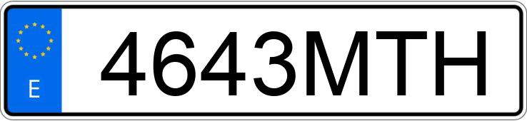 Il numero di registrazione 4643MTH ha AUDI S3 SPORTBACK