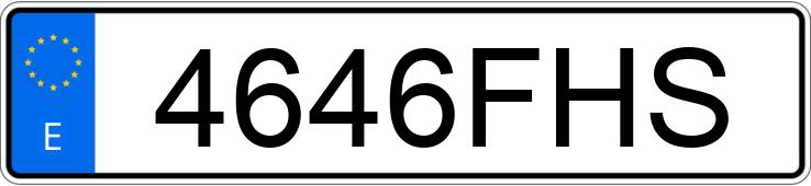Registreringsnummeret 4646FHS har SEAT IBIZA