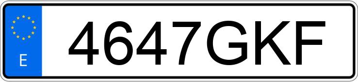 Numer rejestracyjny 4647GKF posiada MITSUBISHI LANCER