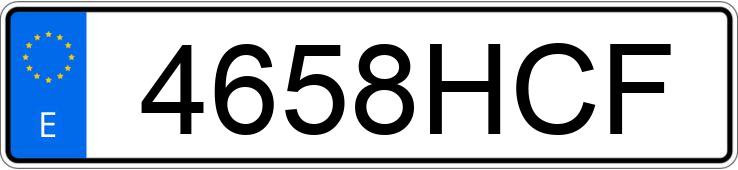 Numer rejestracyjny 4658HCF posiada TOYOTA PRIUS