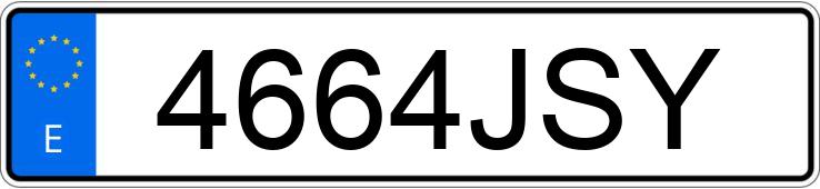 Numer rejestracyjny 4664JSY posiada FORD CUSTOM