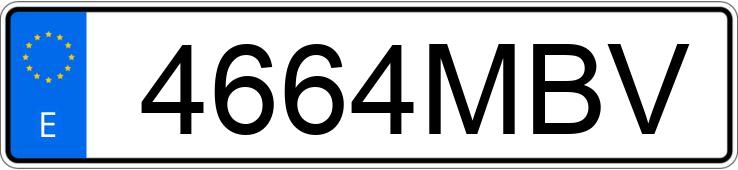 El número de registro 4664MBV tiene MERCEDES C (206)
