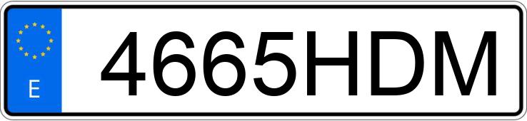 Numer rejestracyjny 4665HDM posiada SEAT IBIZA