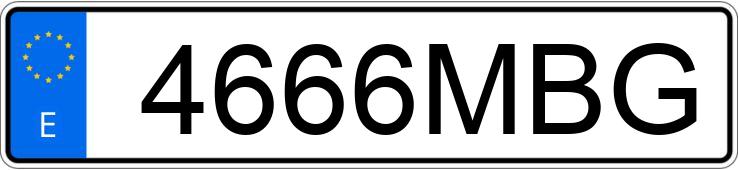 Numer rejestracyjny 4666MBG posiada FIAT 500