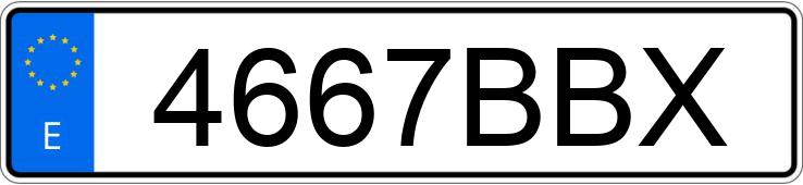 Numer rejestracyjny 4667BBX posiada PEUGEOT 406