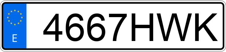 Numer rejestracyjny 4667HWK posiada RENAULT LAGUNA