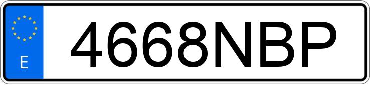 Numer rejestracyjny 4668NBP posiada MERCEDES C (205)