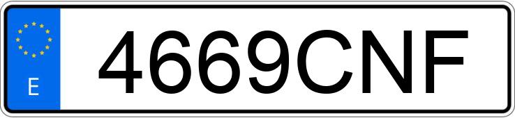 Numer rejestracyjny 4669CNF posiada SEAT IBIZA