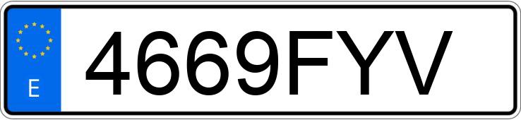 Numer rejestracyjny 4669FYV posiada PEUGEOT EXPERT