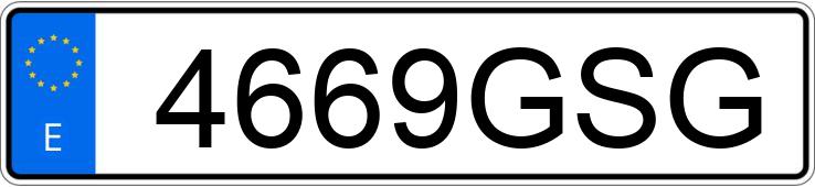 Numer rejestracyjny 4669GSG posiada SEAT IBIZA