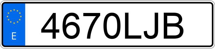 Numer rejestracyjny 4670LJB posiada TOYOTA RAV4