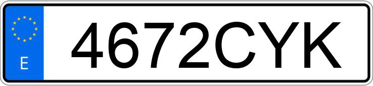 Numer rejestracyjny 4672CYK posiada MAZDA MAZDA3