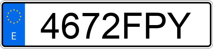 Numer rejestracyjny 4672FPY posiada FORD FUSION