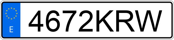 Numer rejestracyjny 4672KRW posiada VOLKSWAGEN POLO