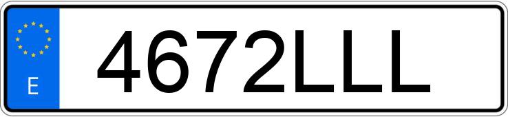 Die Registrierungsnummer 4672LLL hat MERCEDES A (177)
