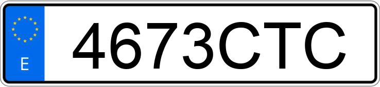 Die Registrierungsnummer 4673CTC hat SKODA OCTAVIA