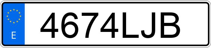 Numer rejestracyjny 4674LJB posiada VOLKSWAGEN GOLF