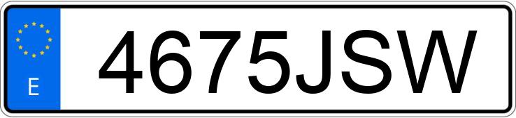 Il numero di registrazione 4675JSW ha RENAULT MEGANE