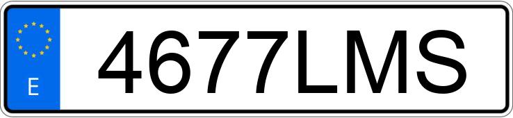 Numer rejestracyjny 4677LMS posiada TRS ONE Numer rejestracyjny 4677LMS posiada TRS ONE