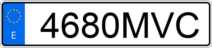 Numer rejestracyjny 4680MVC posiada MITSUBISHI LANCER