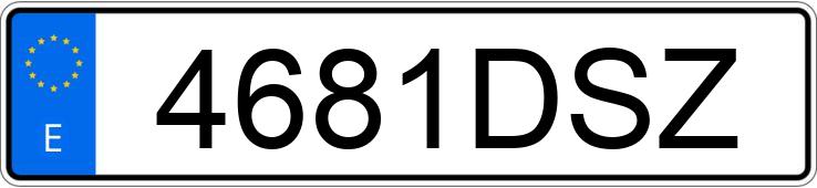 Numer rejestracyjny 4681DSZ posiada PEUGEOT 206