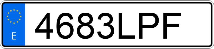 Die Registrierungsnummer 4683LPF hat AUDI RS4