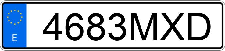 Numer rejestracyjny 4683MXD posiada TESLA MODEL 3