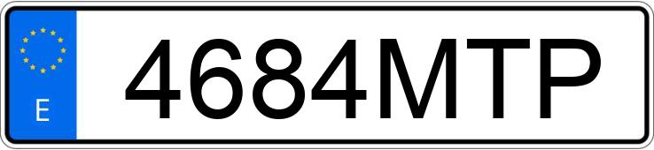 Numer rejestracyjny 4684MTP posiada VOLKSWAGEN GOLF