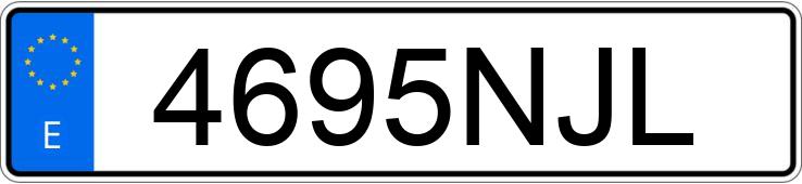 Numer rejestracyjny 4695NJL posiada SKODA FABIA