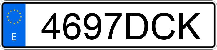 Numer rejestracyjny 4697DCK posiada PEUGEOT 307