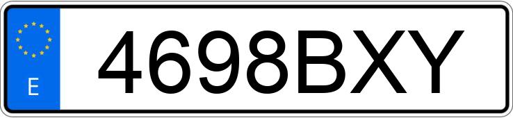 Numer rejestracyjny 4698BXY posiada PEUGEOT 206