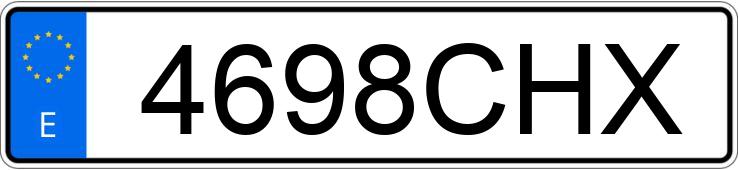 Numer rejestracyjny 4698CHX posiada VOLKSWAGEN GOLF