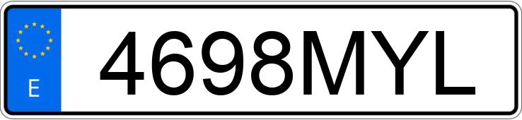 Numer rejestracyjny 4698MYL posiada AUDI A3 SPORTBACK