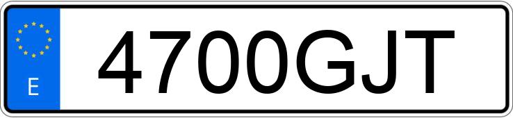 Numer rejestracyjny 4700GJT posiada AUDI A6