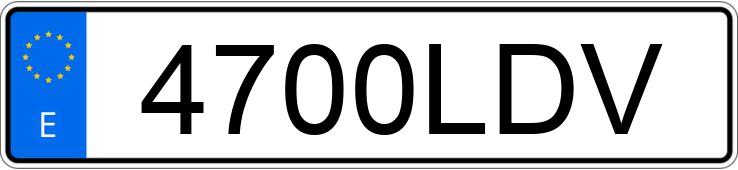 Numer rejestracyjny 4700LDV posiada RENAULT DR