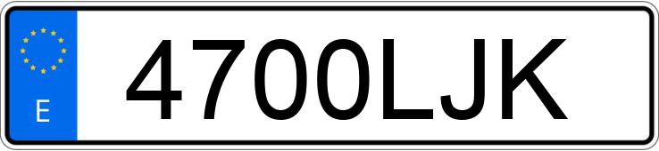 Numer rejestracyjny 4700LJK posiada VOLKSWAGEN TRANSPORTER