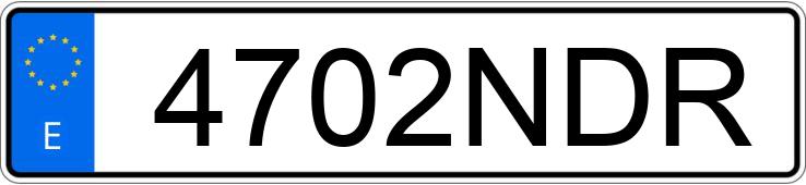 Numer rejestracyjny 4702NDR posiada PORSCHE CAYENNE