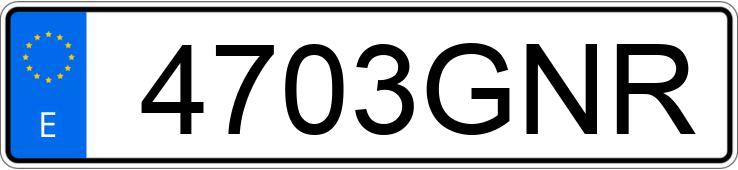 Numer rejestracyjny 4703GNR posiada SUBARU LEGACY