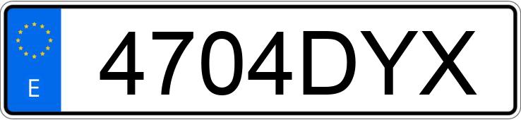 Numer rejestracyjny 4704DYX posiada LAND ROVER RANGE ROVER SPORT