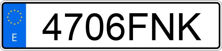 Numer rejestracyjny 4706FNK posiada FIAT PUNTO